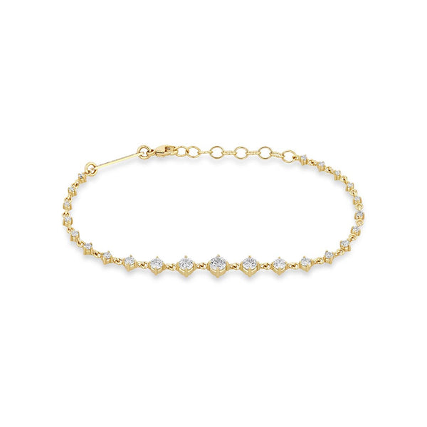 Linked Graduated Diamond Tennis Bracelet - 1